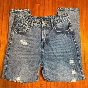 Shein distressed boyfriend jeans